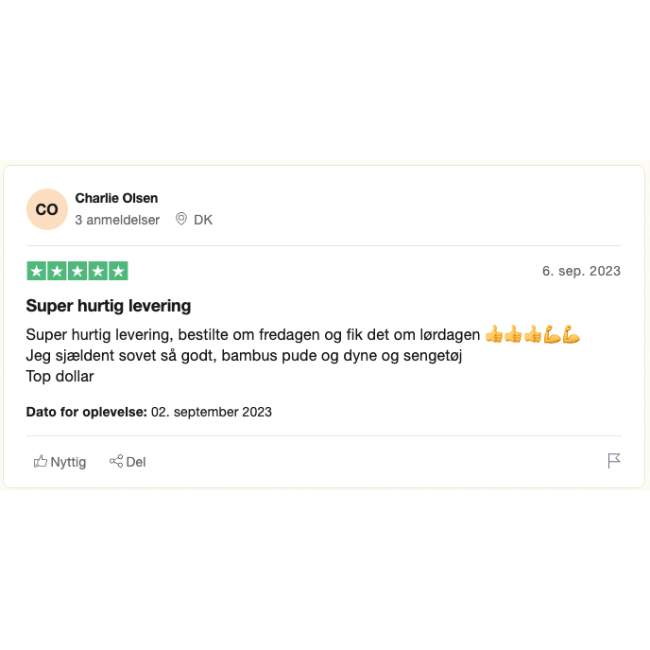 hugged trustpilot udtalelse 2